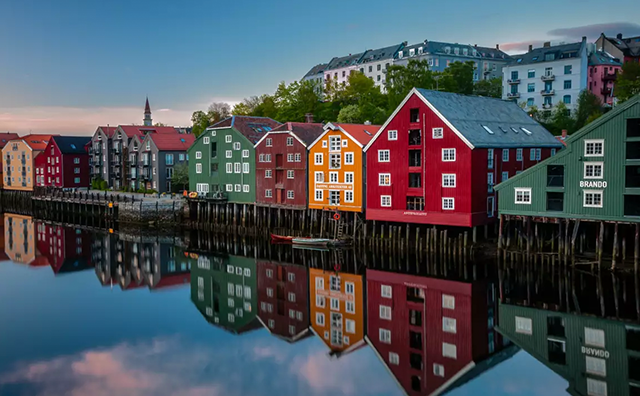 The wharf in Trondheim, Norway